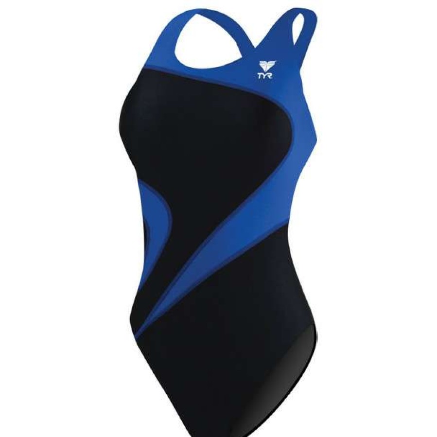 One-Piece Swimsuits * | Tyr Women'S Alliance T-Splice Maxback Swimsuit 2023