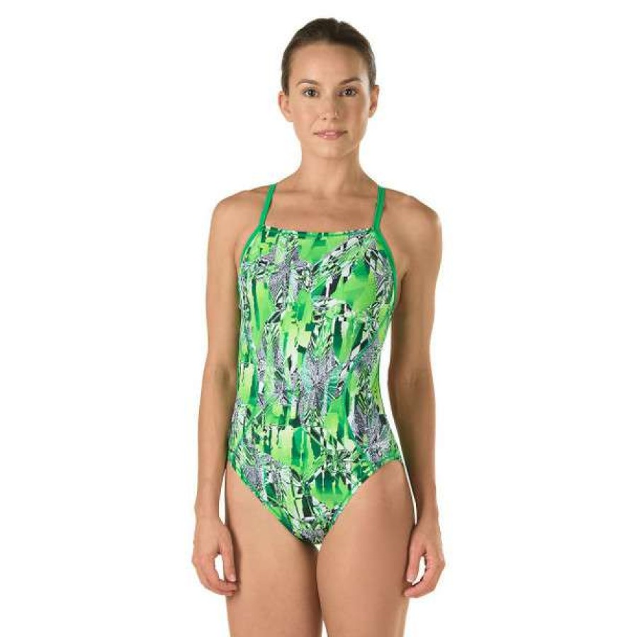 One-Piece Swimsuits * | Speedo Women'S Race Space Cross Back Swimsuit 2017