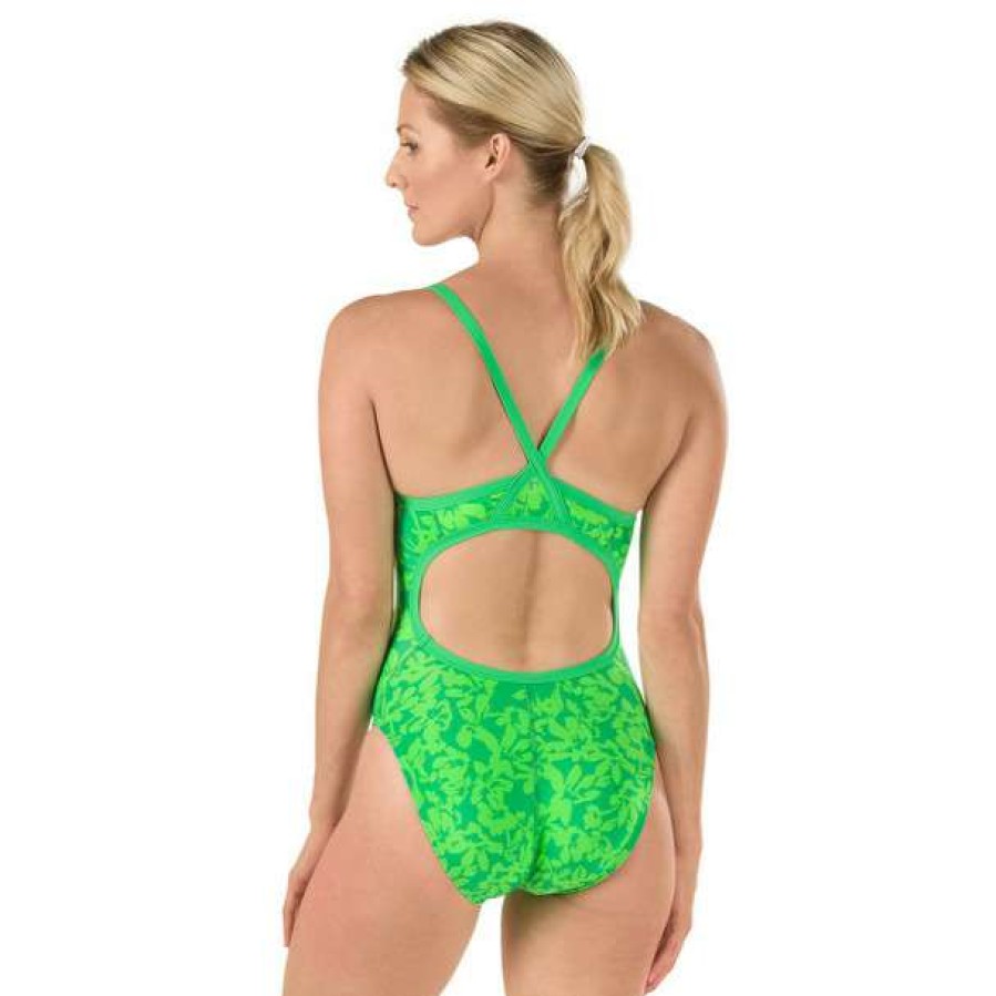 One-Piece Swimsuits * | Speedo Women'S Flowerista Flyback Swimsuit 2017