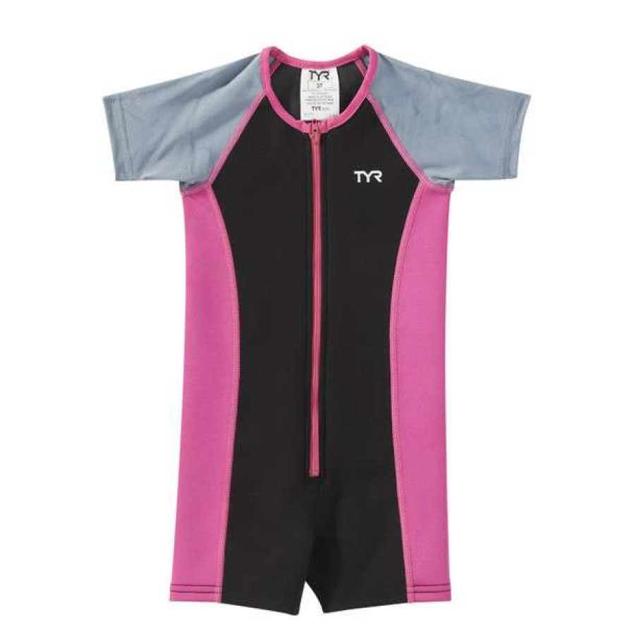 Youth Swim Wear * | Tyr Girls Solid Thermal Swim Suit 2023