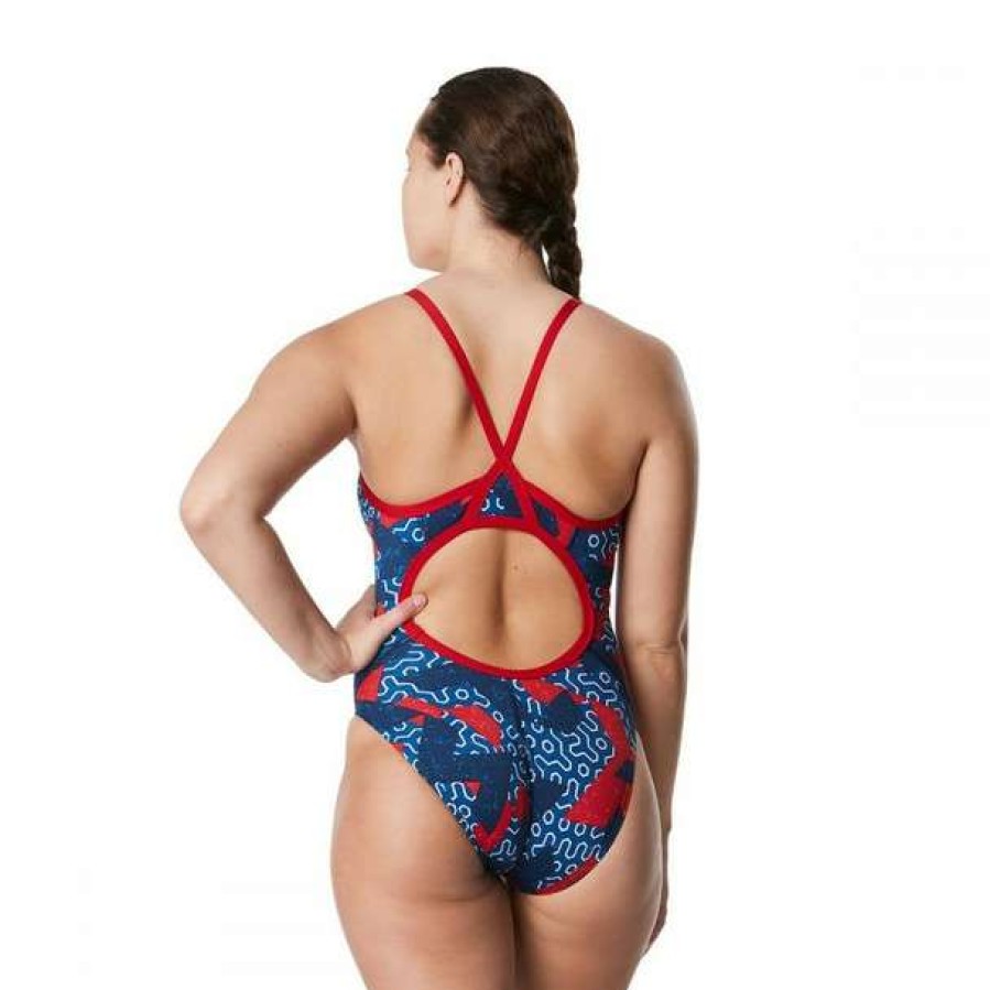 One-Piece Swimsuits * | Speedo Women'S Ruse Blocks Flyback Swimsuit 2023