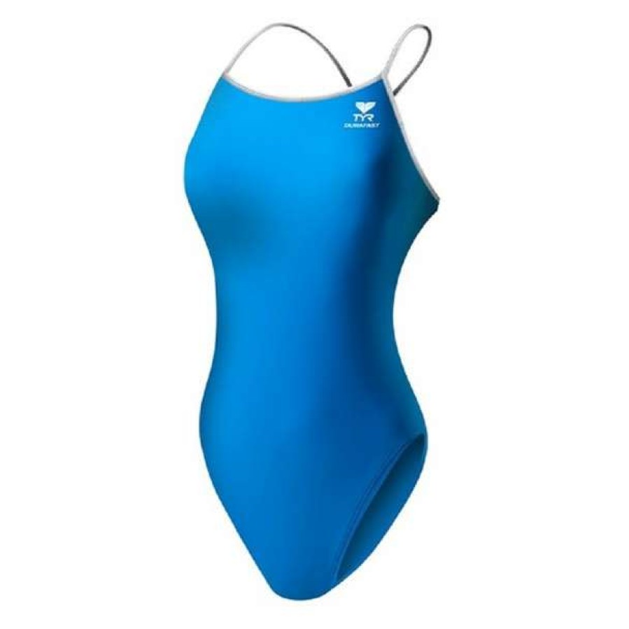 One-Piece Swimsuits * | Tyr Women'S Solid Thin-X Back