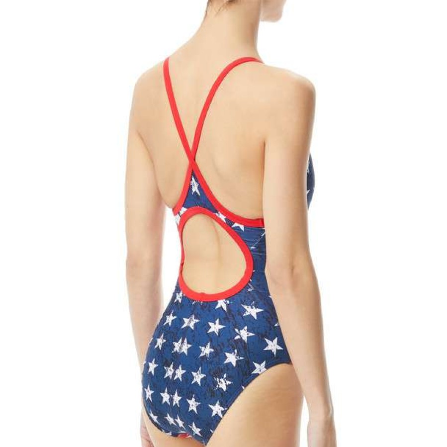 One-Piece Swimsuits * | Tyr Women'S Star Spangled Diamondfit Swimsuit 2021