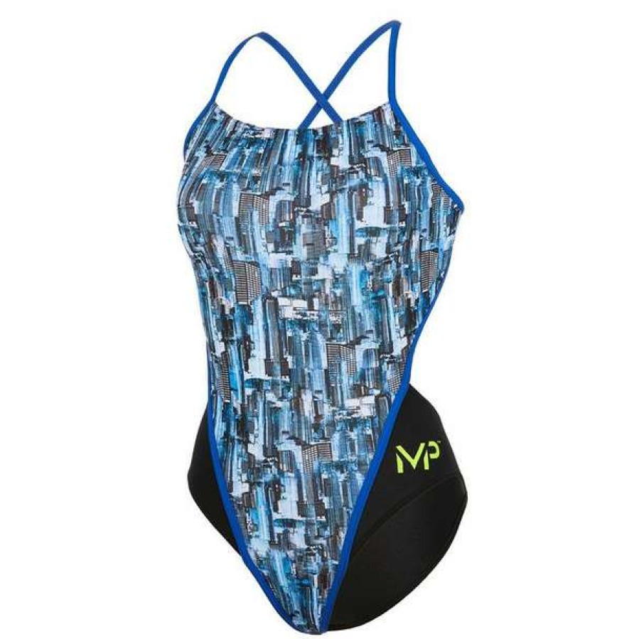 One-Piece Swimsuits * | Aqua Sphere Women'S Michael Phelps City Racing Back Swimsuit 2018