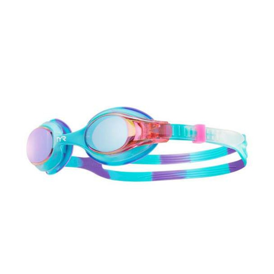 Youth Swim Wear * | Tyr Kids Swimple Tie Dye Mirrored Goggle 2023