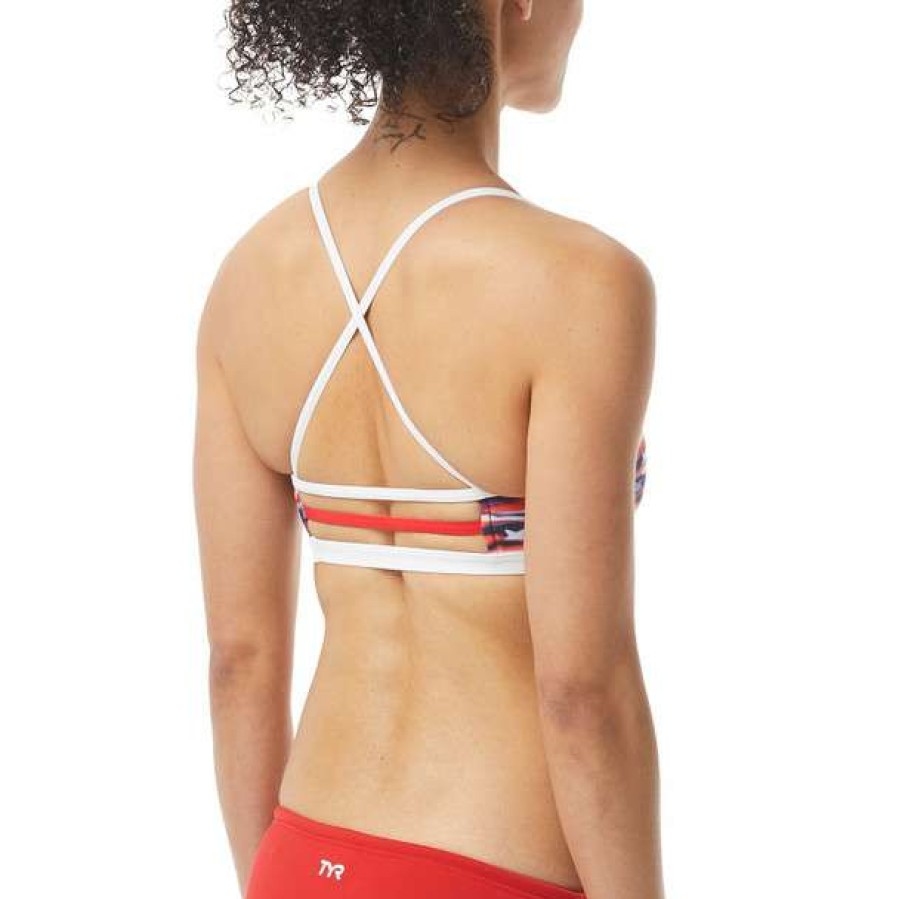 Two-Piece Swimsuits * | Tyr Women'S All American Trinity Bikini Top 2021