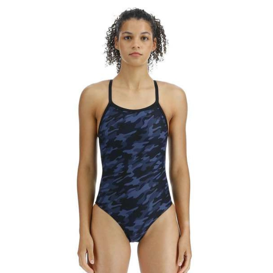 One-Piece Swimsuits * | Tyr Women'S Midnight Camo Diamondfit Swimsuit 2023