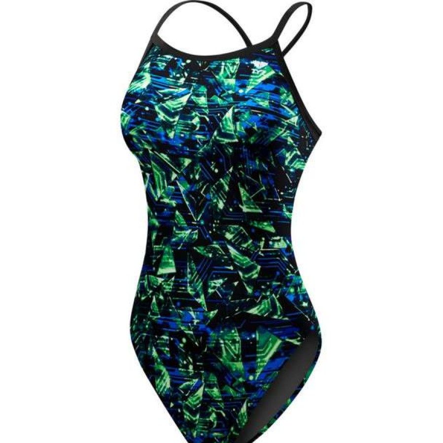 One-Piece Swimsuits * | Tyr Women'S Emulsion Diamondfit Swimsuit 2018